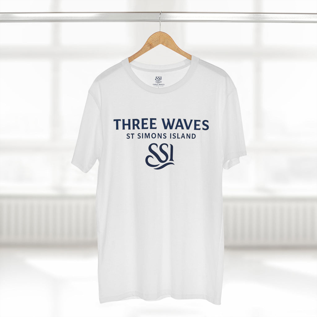 Three Waves Adult Staple Tee | Relaxed Casual Shirt, Summer Beachwear, Gift for Ocean Lovers, Trendy Graphic Tee, Everyday Wear