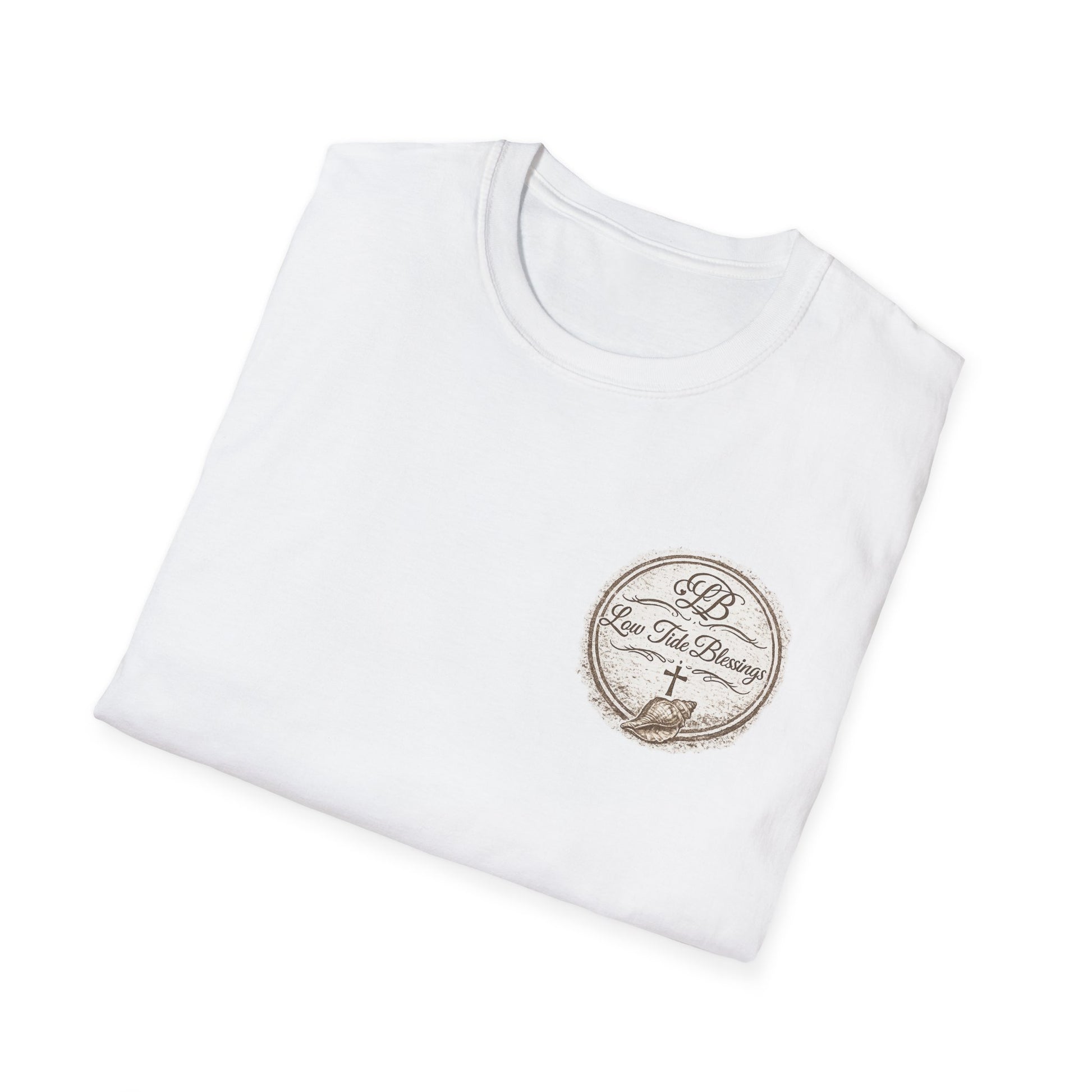 Shellfish Cottagecore T‑Shirt — "It’s OK to Be Shellfish" Vintage Beach Badge Tee