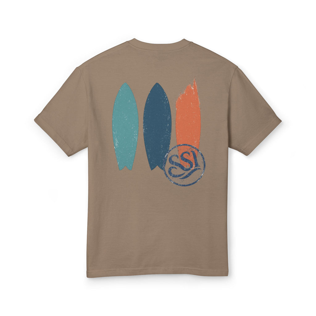 Surf-Inspired Unisex Heavyweight Tee, Casual Wear, Beach Vibes, Summer T-Shirt, Gift for Surf Lovers, Relaxed Style