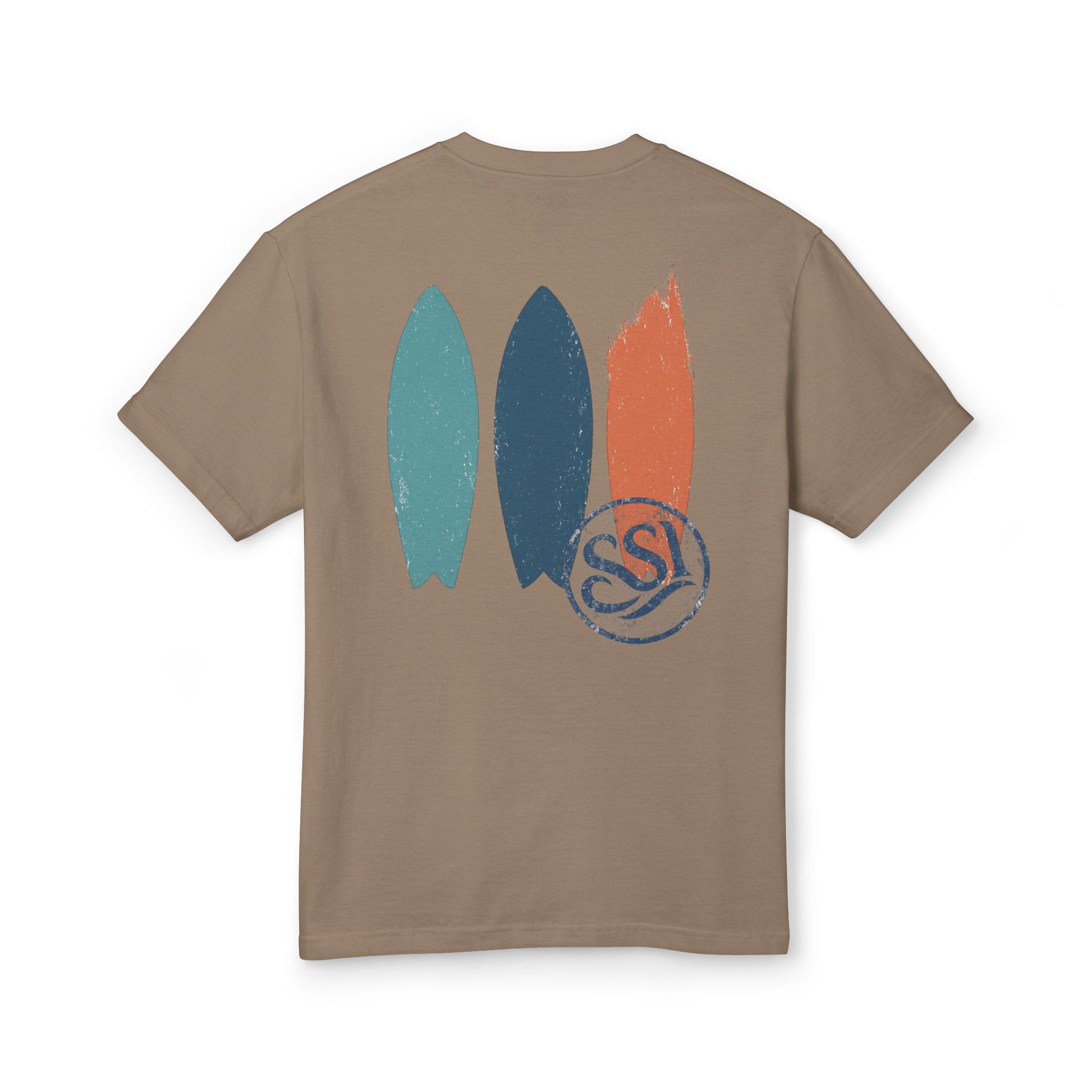 Surf-Inspired Unisex Heavyweight Tee, Casual Wear, Beach Vibes, Summer T-Shirt, Gift for Surf Lovers, Relaxed Style