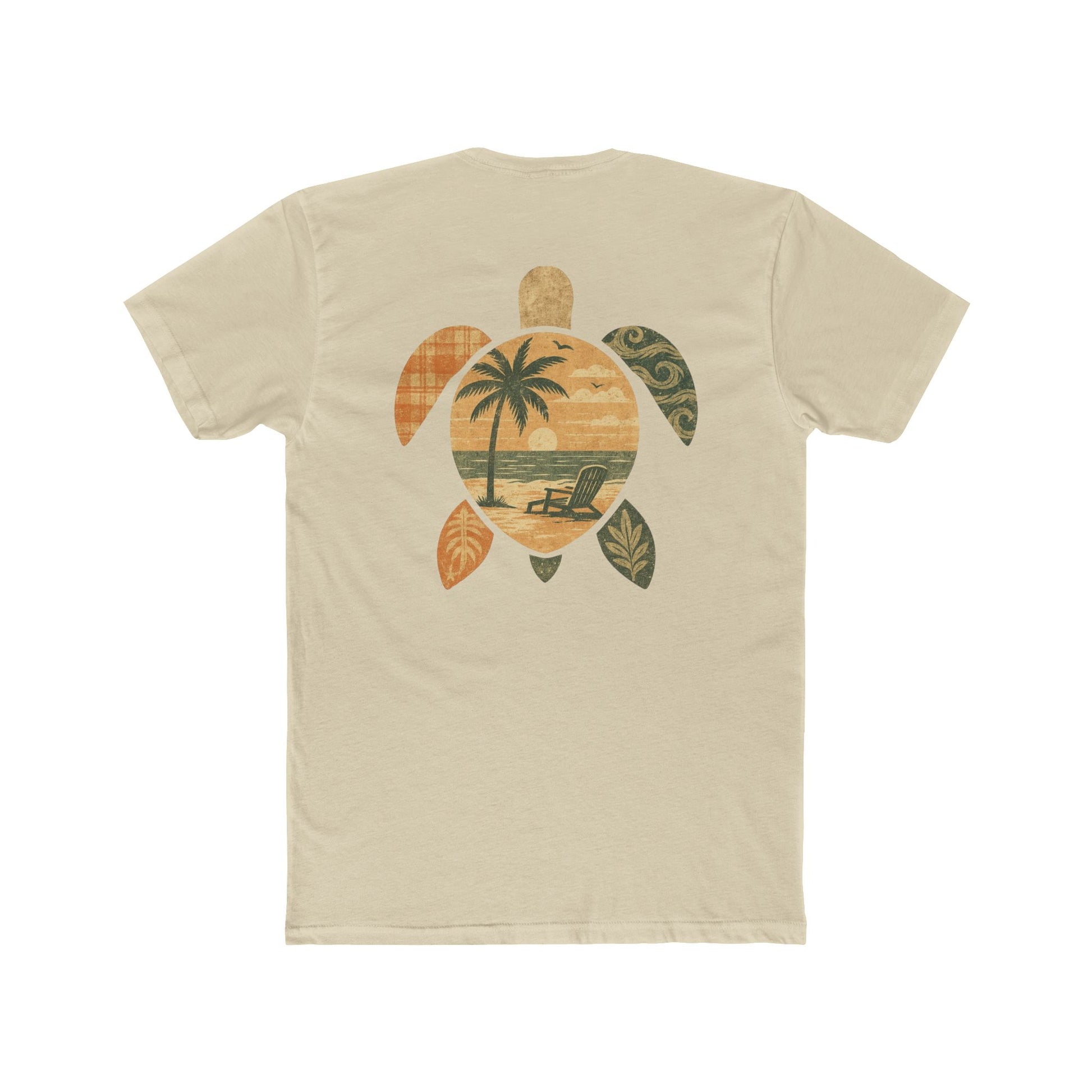 Cotton Tee - Coastal Sea Turtle Design