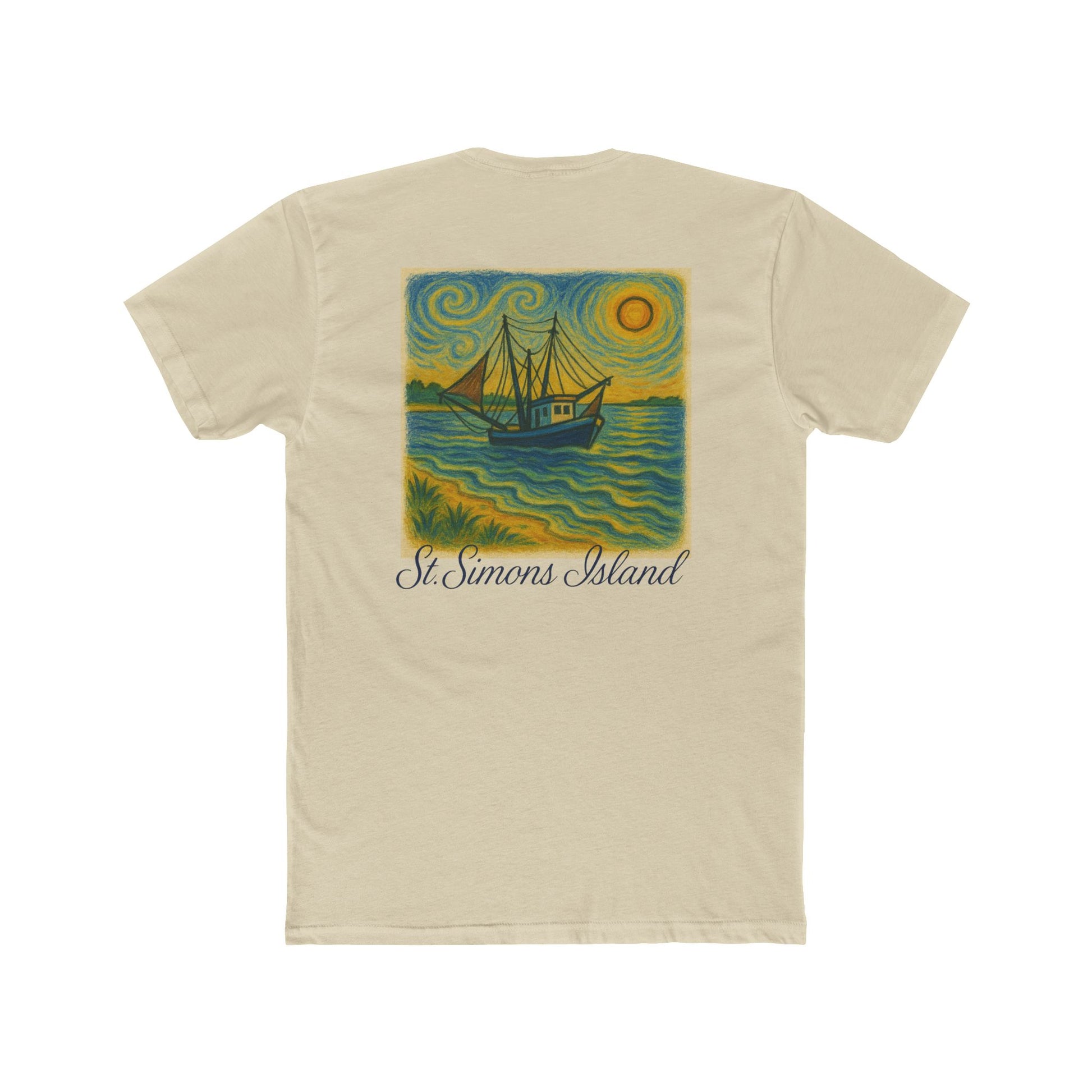 Serene Island Escape Unisex Cotton Crew Tee, Beach T-Shirt, Summer Apparel, Travel Gift, Vacation Outfit, Casual Wear