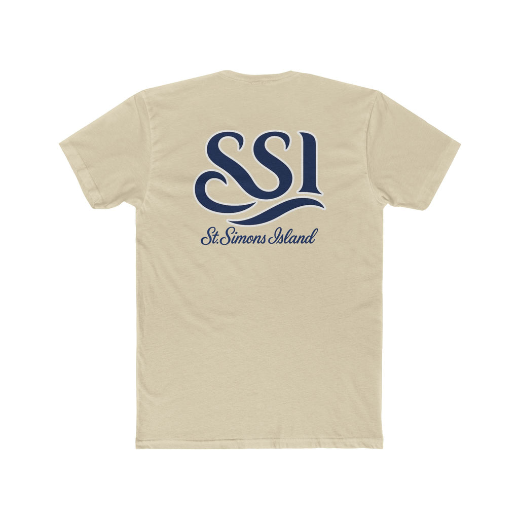 T-Shirt - SSI 3 Waved Logo Design Unisex Cotton Crew Tee