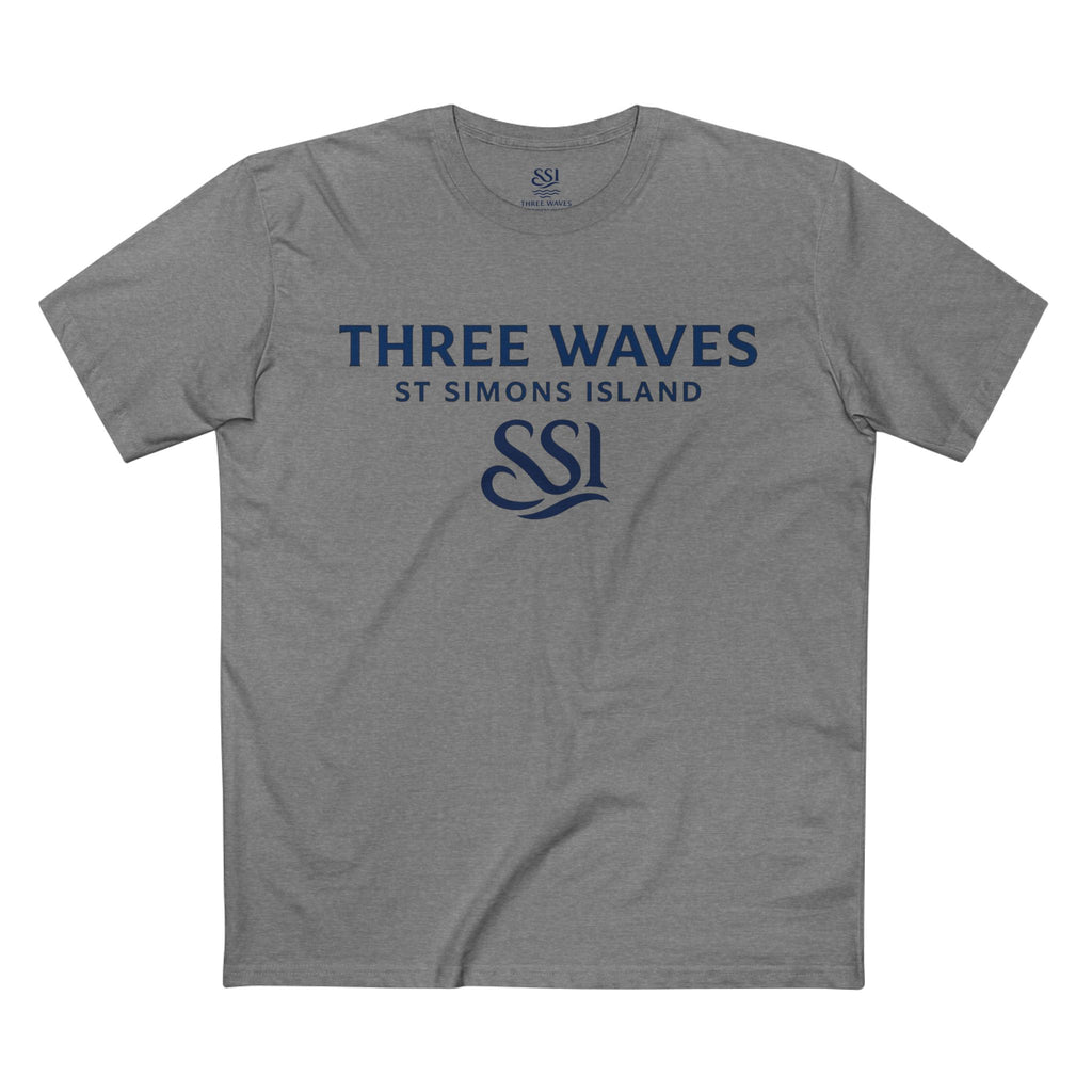 Three Waves Adult Staple Tee | Relaxed Casual Shirt, Summer Beachwear, Gift for Ocean Lovers, Trendy Graphic Tee, Everyday Wear