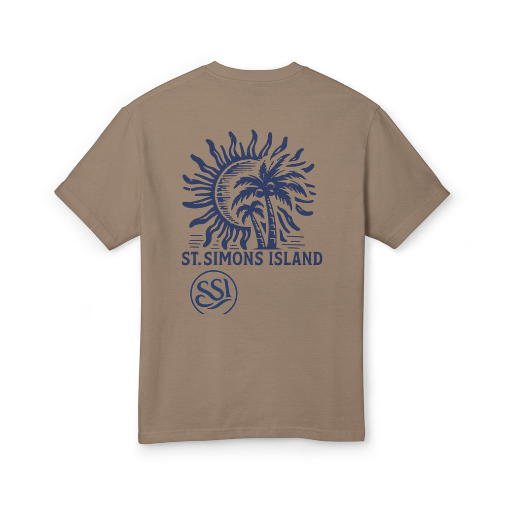 St. Simons Island Beach Tee, Unisex Heavyweight Cotton Shirt, Casual Summer Fashion, Vacation Souvenir, Beach Lover Gift, Coastal Vibes