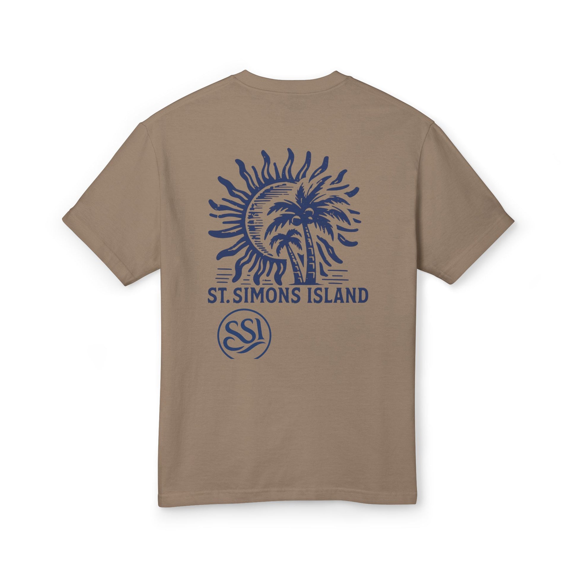 St. Simons Island Beach Tee, Unisex Heavyweight Cotton Shirt, Casual Summer Fashion, Vacation Souvenir, Beach Lover Gift, Coastal Vibes