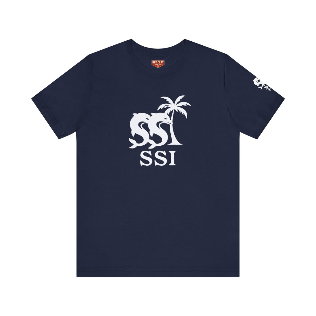 Nautical Navy Red Clay Tee - Unisex Jersey Short Sleeve