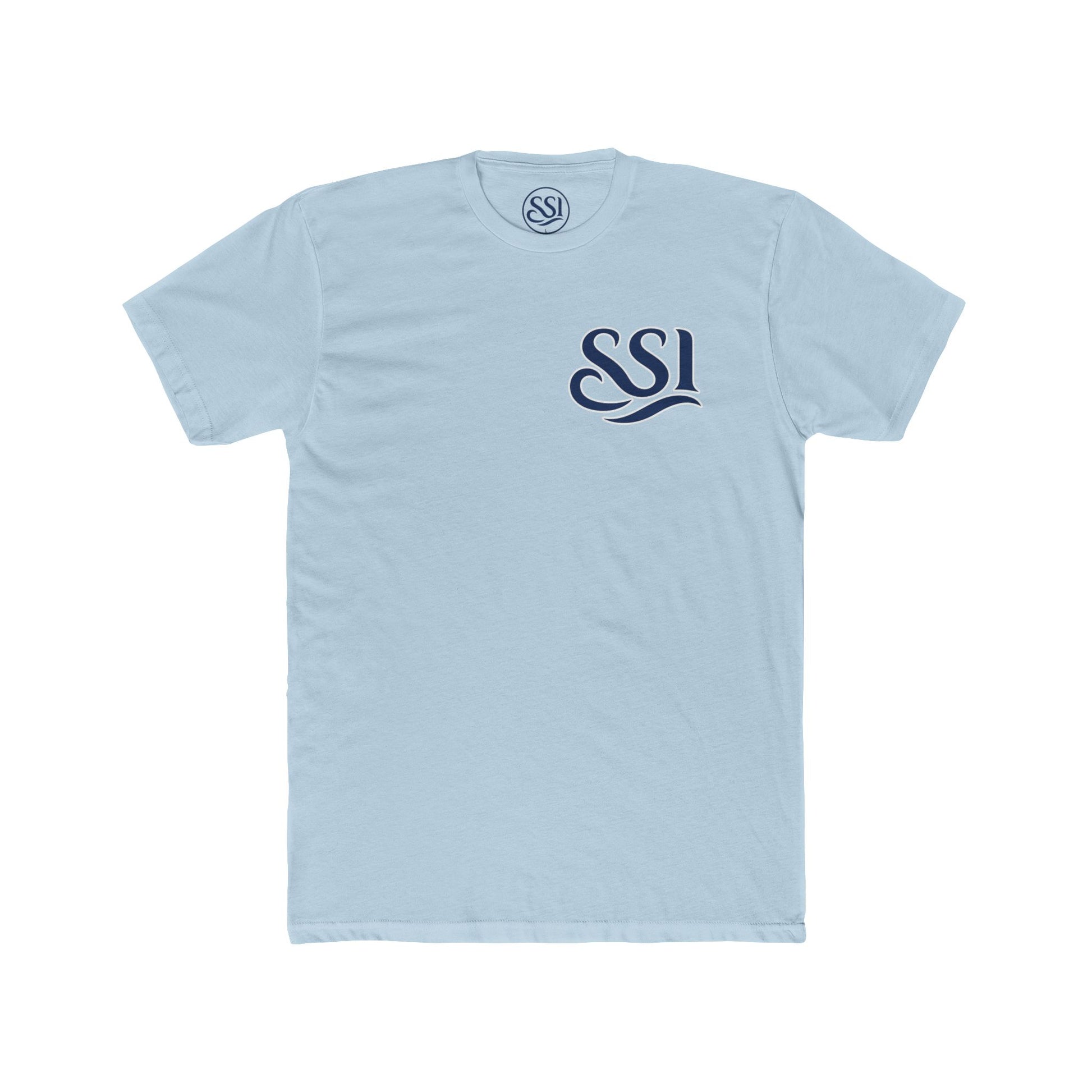 T-Shirt - SSI 3 Waved Logo Design Unisex Cotton Crew Tee