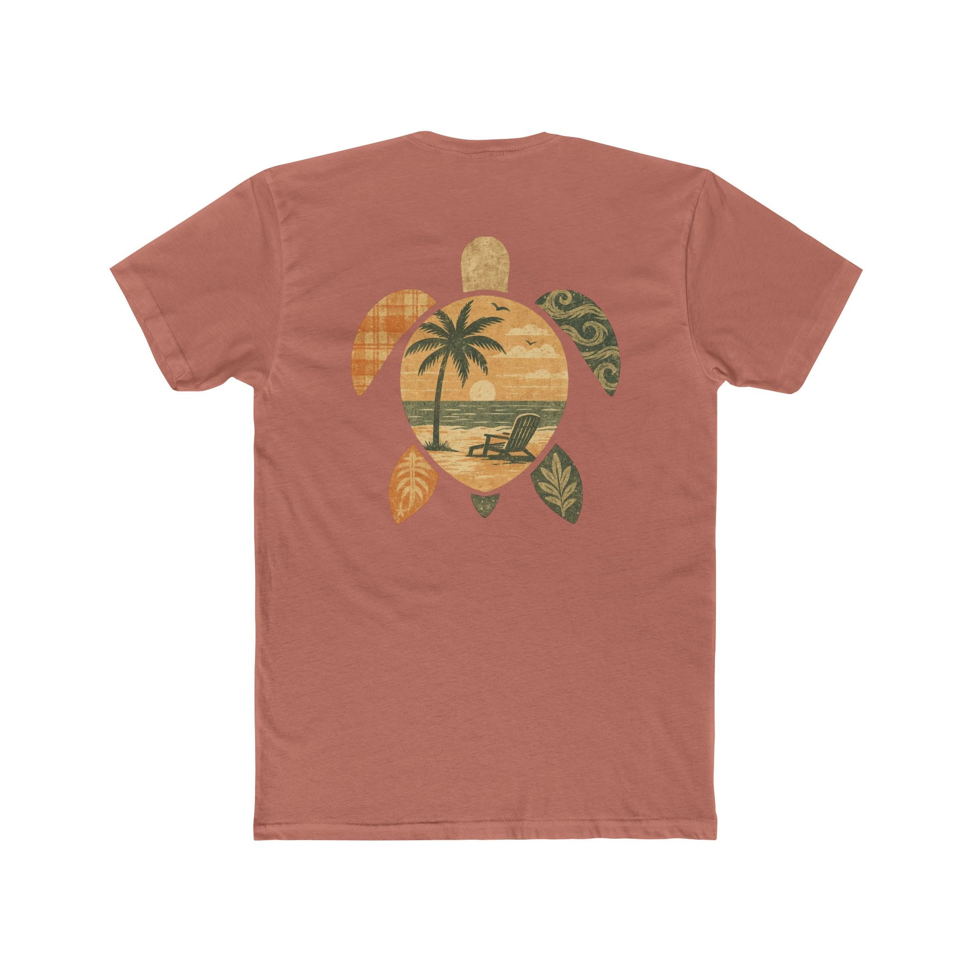 Cotton Tee - Coastal Sea Turtle Design
