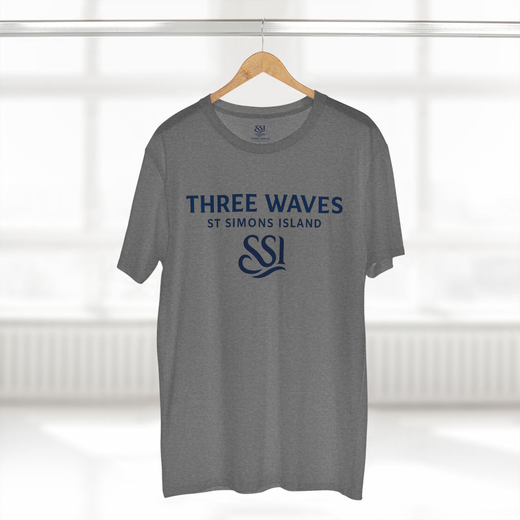Three Waves Adult Staple Tee | Relaxed Casual Shirt, Summer Beachwear, Gift for Ocean Lovers, Trendy Graphic Tee, Everyday Wear