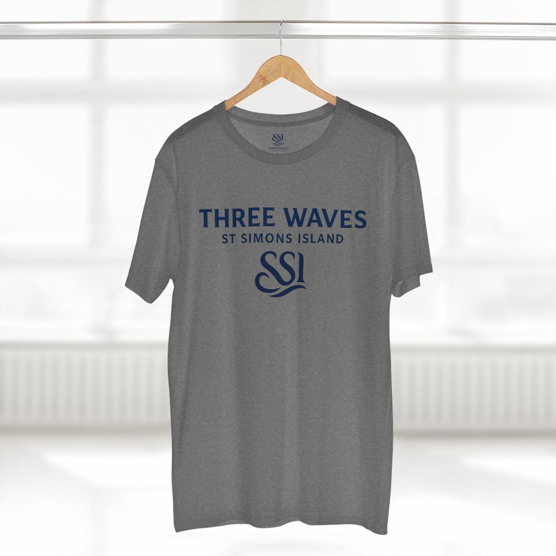 Three Waves Adult Staple Tee | Relaxed Casual Shirt, Summer Beachwear, Gift for Ocean Lovers, Trendy Graphic Tee, Everyday Wear