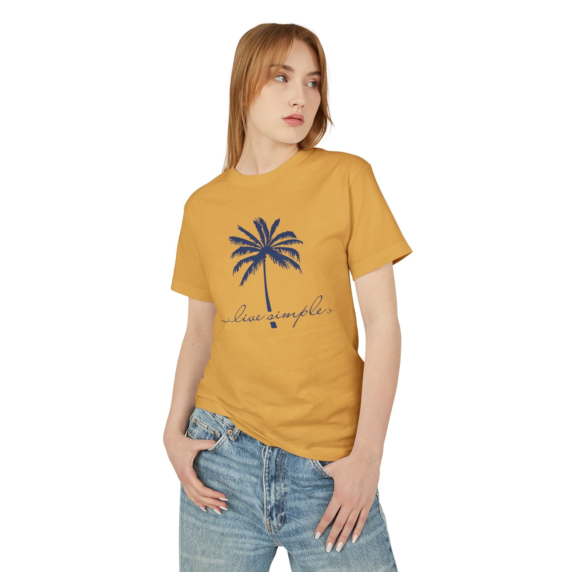 Vibrant Beach Tee - Live Simple, Unisex Cotton Shirt, Summer Style, Vacation Wear, Coastal Vibes, Gift for Beach Lovers