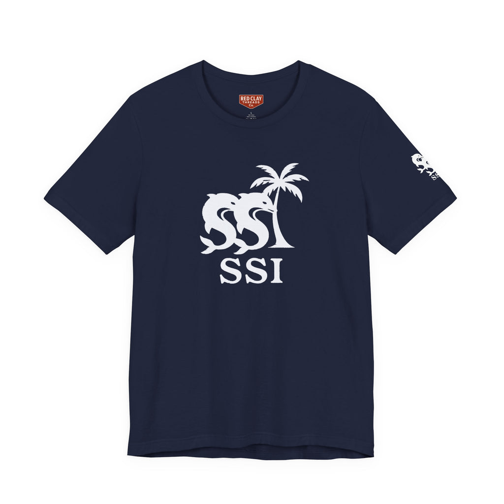 Nautical Navy Red Clay Tee - Unisex Jersey Short Sleeve