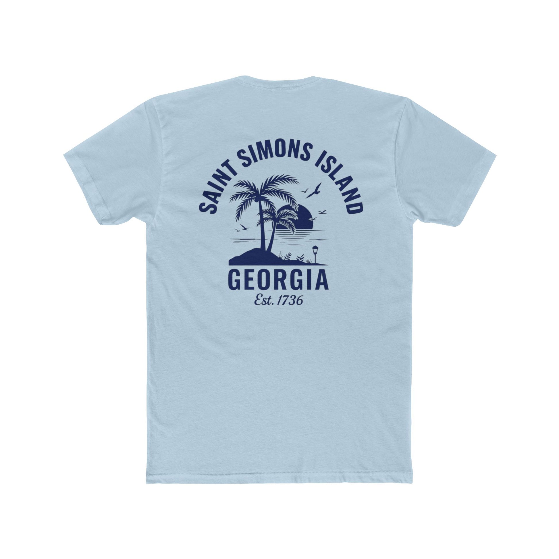 Saint Simons Island Unisex Cotton Crew Tee, Beach Vibes T-Shirt, Summer Wear, Travel Souvenir, Vacation Shirt, Coastal Style