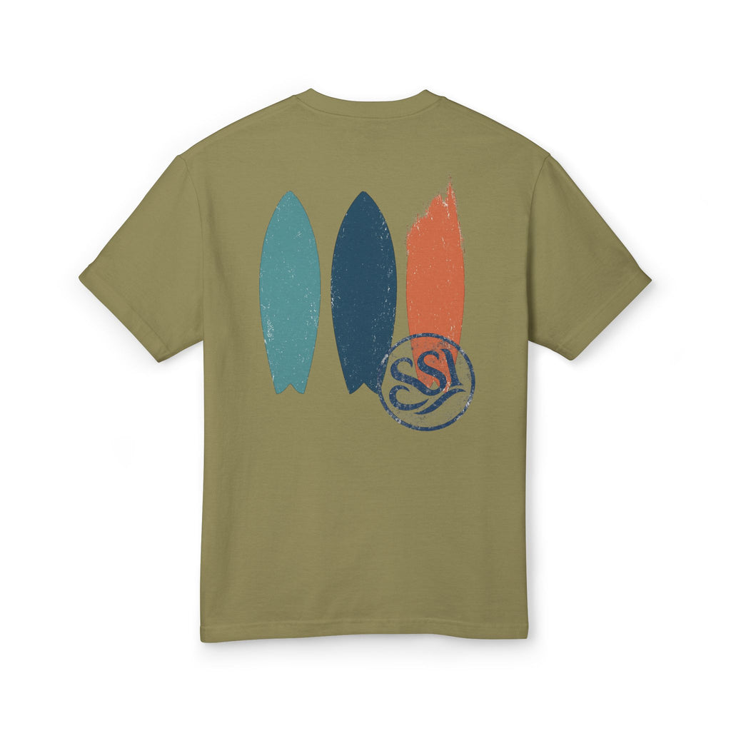 Surf-Inspired Unisex Heavyweight Tee, Casual Wear, Beach Vibes, Summer T-Shirt, Gift for Surf Lovers, Relaxed Style