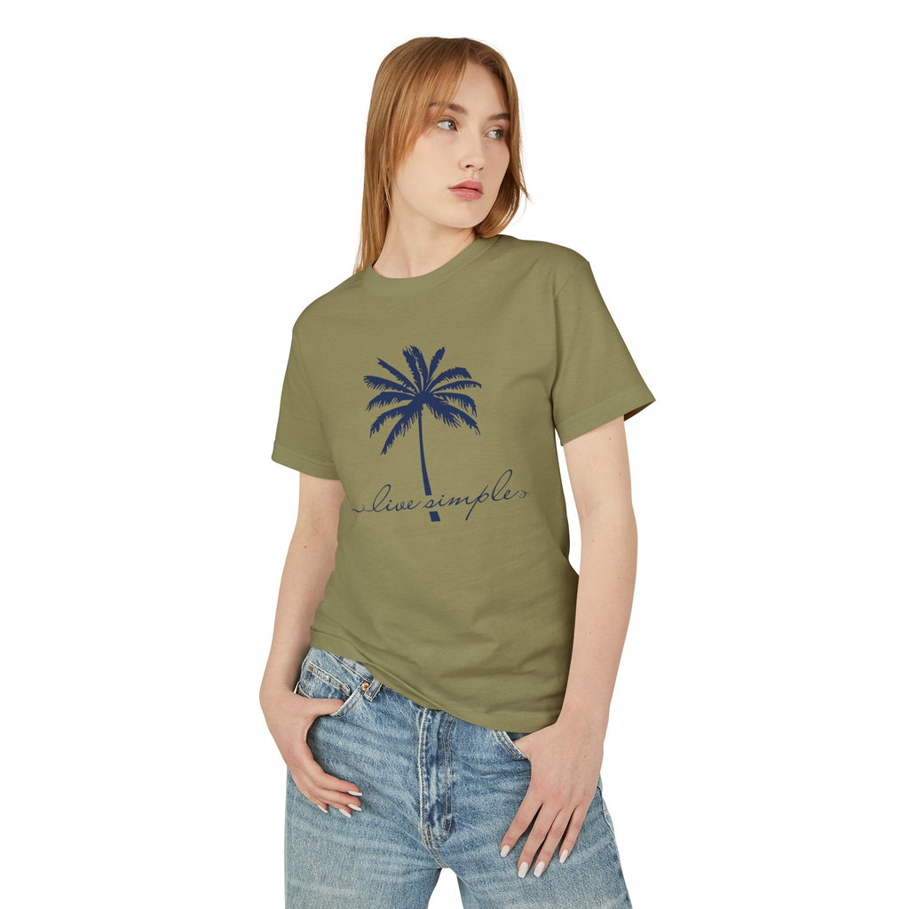 Vibrant Beach Tee - Live Simple, Unisex Cotton Shirt, Summer Style, Vacation Wear, Coastal Vibes, Gift for Beach Lovers