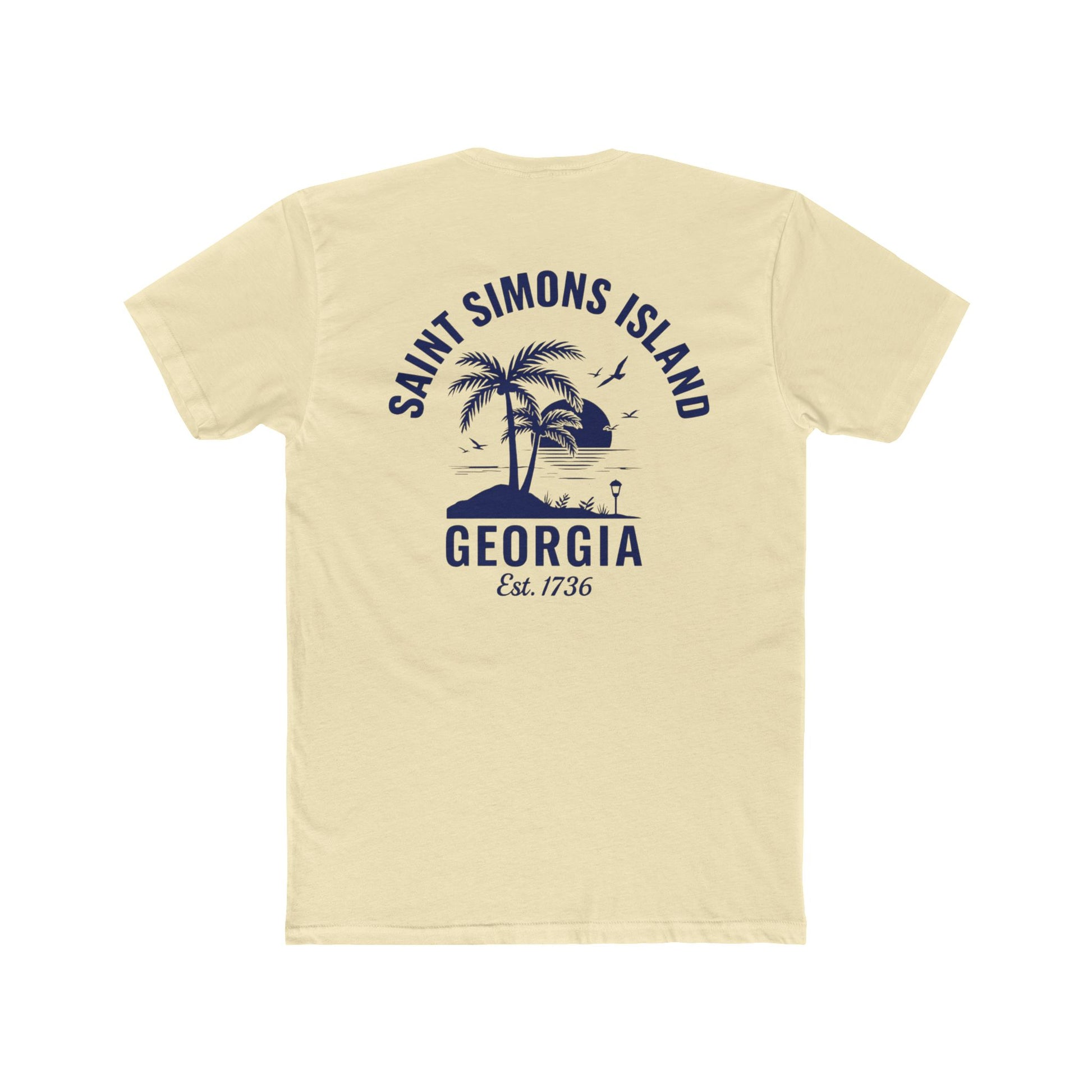 Saint Simons Island Unisex Cotton Crew Tee, Beach Vibes T-Shirt, Summer Wear, Travel Souvenir, Vacation Shirt, Coastal Style