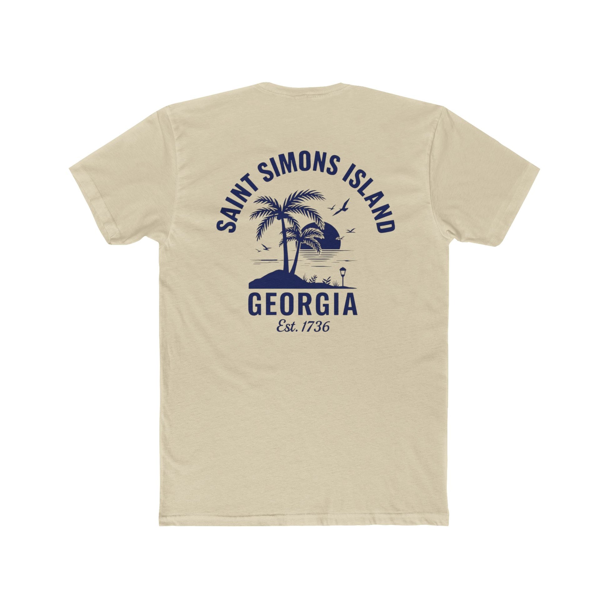 Saint Simons Island Unisex Cotton Crew Tee, Beach Vibes T-Shirt, Summer Wear, Travel Souvenir, Vacation Shirt, Coastal Style
