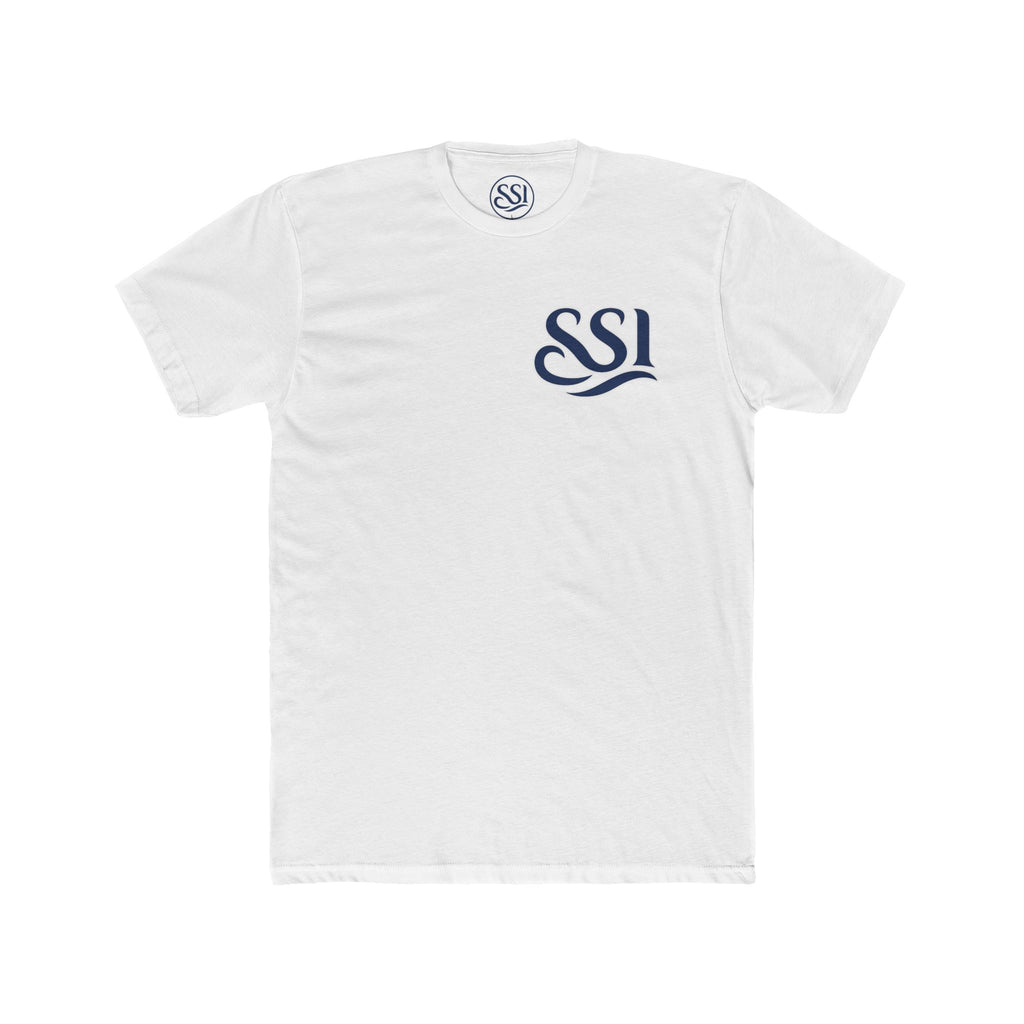 T-Shirt - SSI 3 Waved Logo Design Unisex Cotton Crew Tee