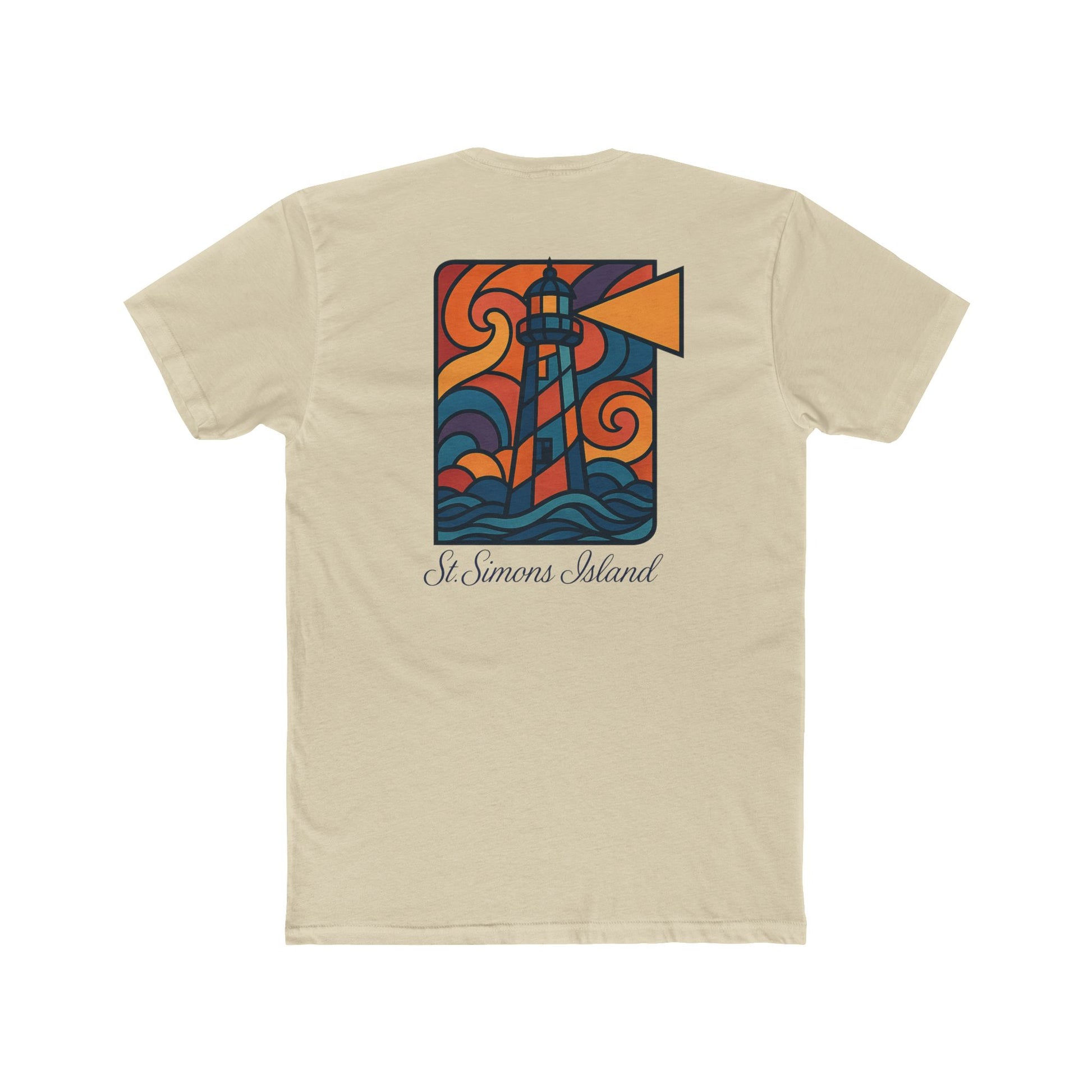 St. Simons Island Graphic Tee - Unisex Cotton Crew Shirt, Lighthouse Design, Coastal Style, Vacation Apparel, Summer Gift