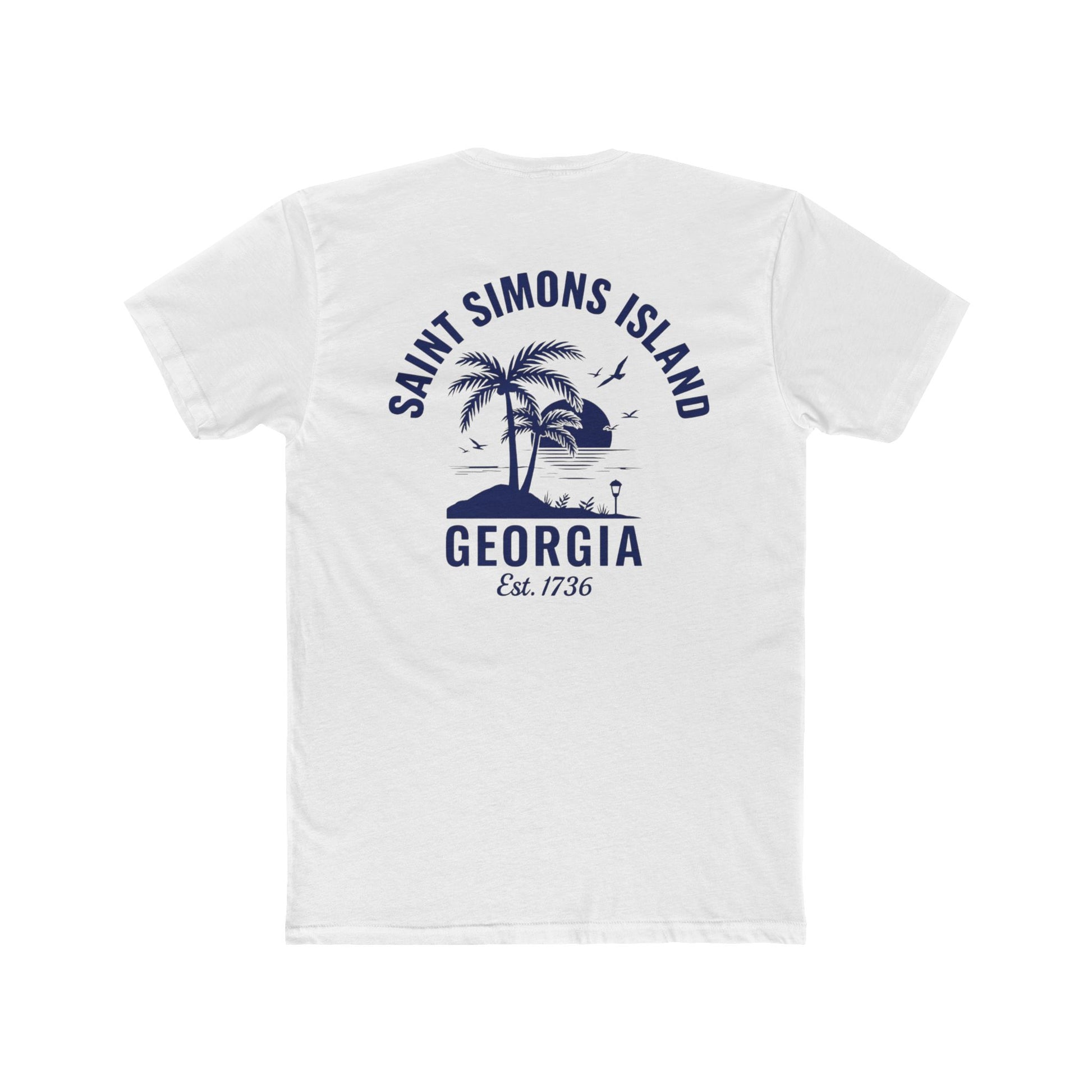 Saint Simons Island Unisex Cotton Crew Tee, Beach Vibes T-Shirt, Summer Wear, Travel Souvenir, Vacation Shirt, Coastal Style