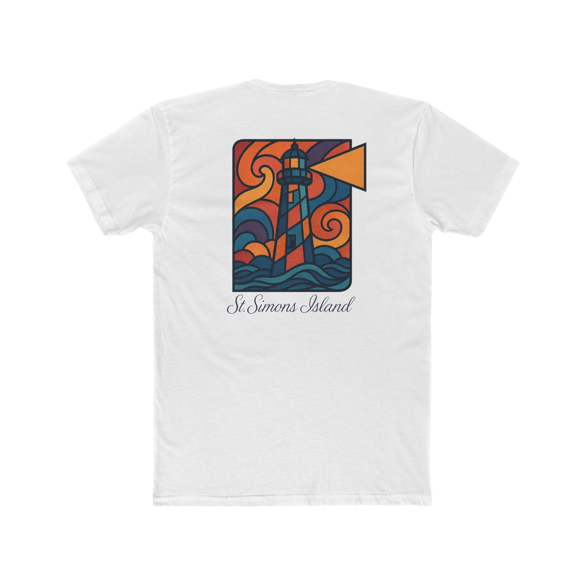 St. Simons Island Graphic Tee - Unisex Cotton Crew Shirt, Lighthouse Design, Coastal Style, Vacation Apparel, Summer Gift
