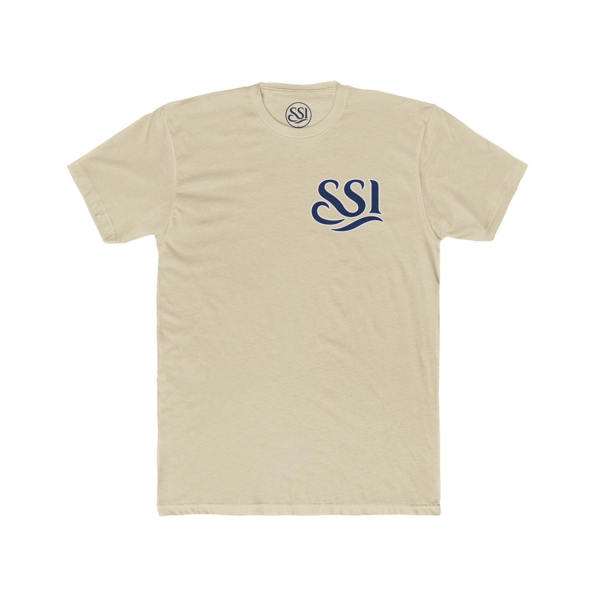 T-Shirt - SSI 3 Waved Logo Design Unisex Cotton Crew Tee
