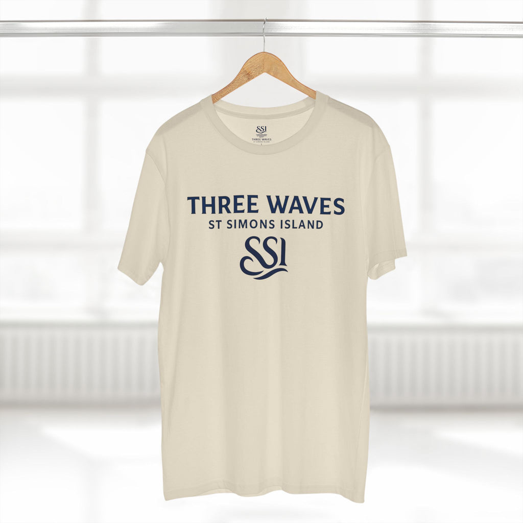 Three Waves Adult Staple Tee | Relaxed Casual Shirt, Summer Beachwear, Gift for Ocean Lovers, Trendy Graphic Tee, Everyday Wear