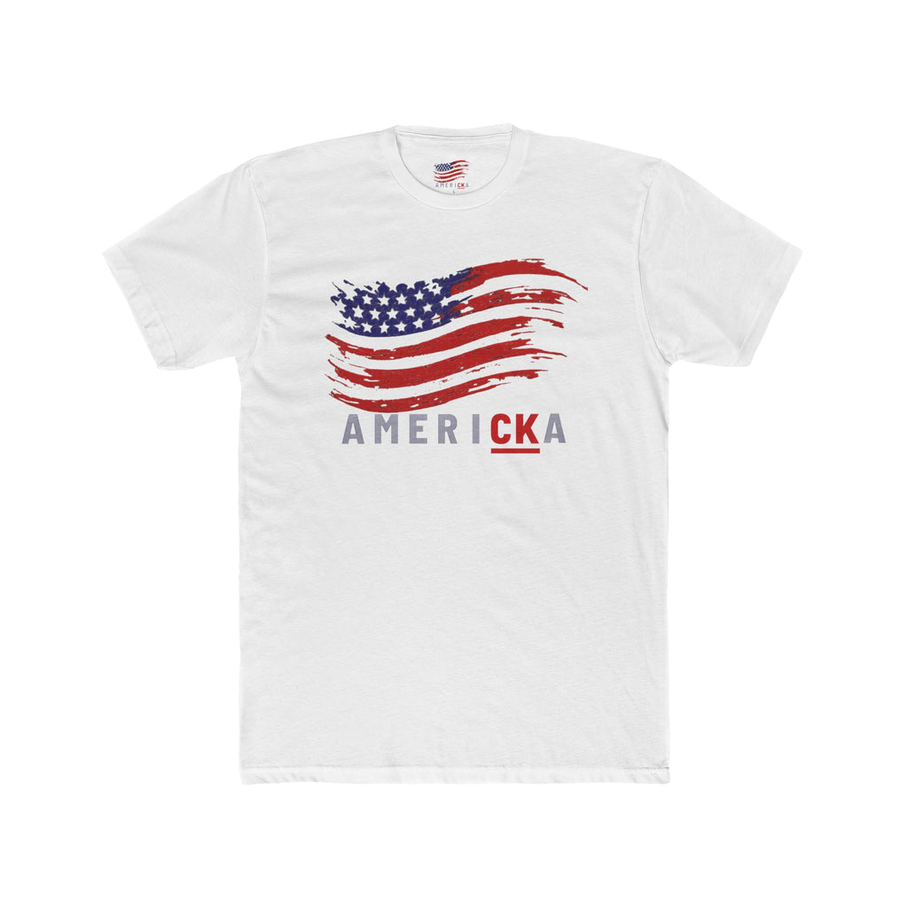 Patriotic Tribute Tee - AmeriCKA Unisex Cotton Crew, Memorial Shirt, Faith T-Shirt, Freedom Tee, 4th of July Gift
