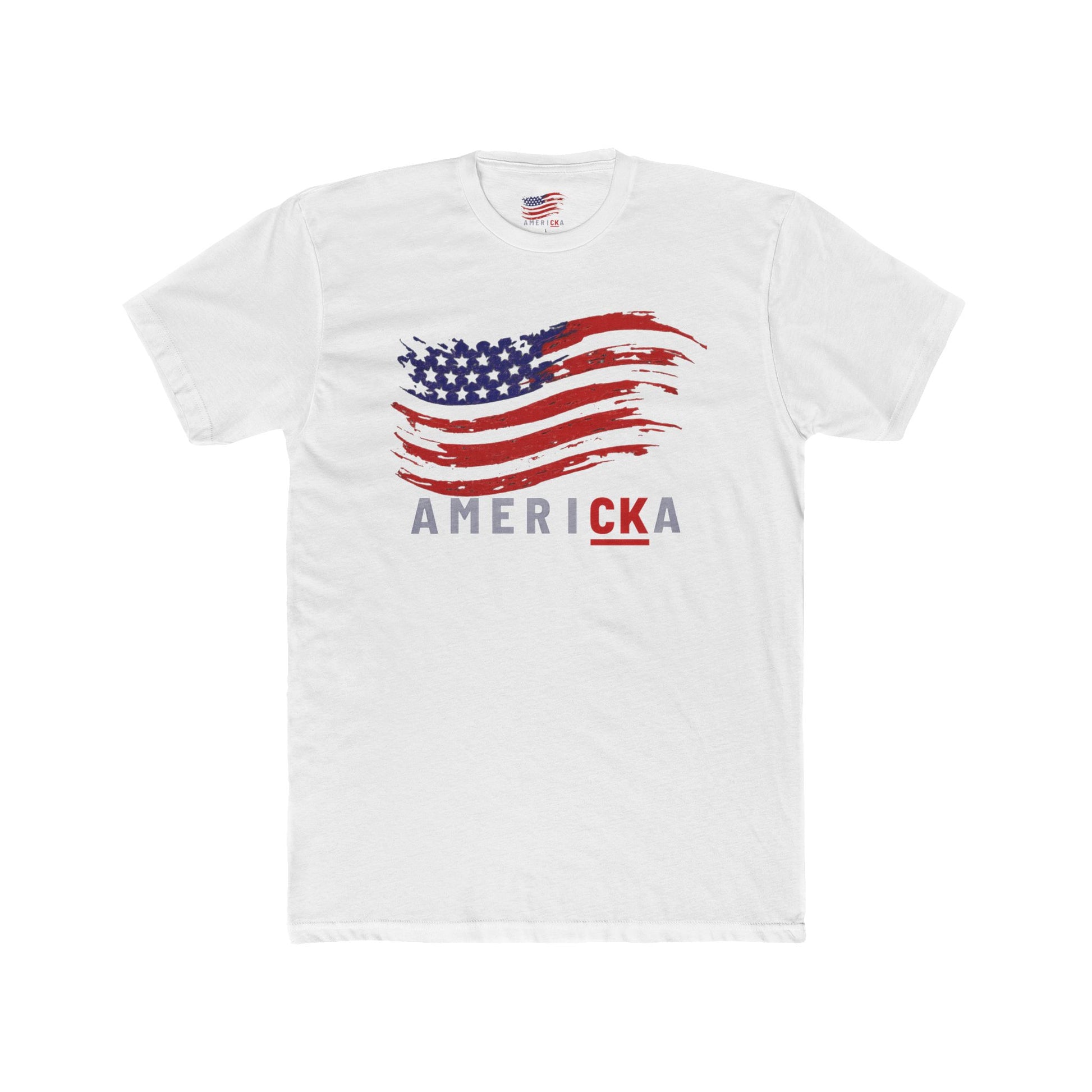 Patriotic Tribute Tee - AmeriCKA Unisex Cotton Crew, Memorial Shirt, Faith T-Shirt, Freedom Tee, 4th of July Gift