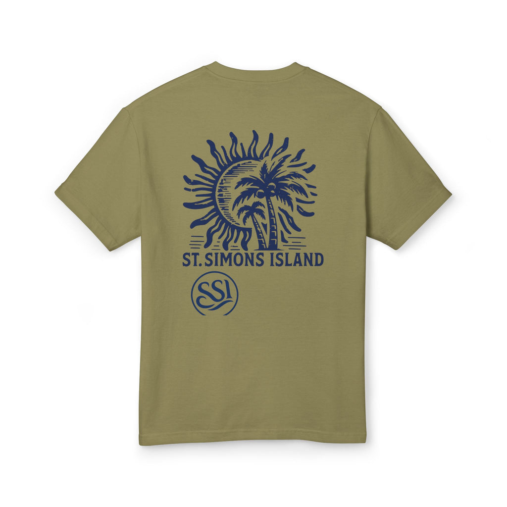 St. Simons Island Beach Tee, Unisex Heavyweight Cotton Shirt, Casual Summer Fashion, Vacation Souvenir, Beach Lover Gift, Coastal Vibes