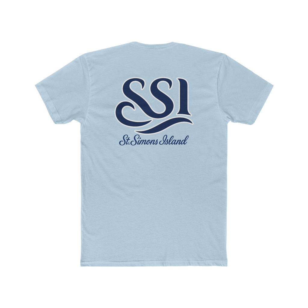 T-Shirt - SSI 3 Waved Logo Design Unisex Cotton Crew Tee