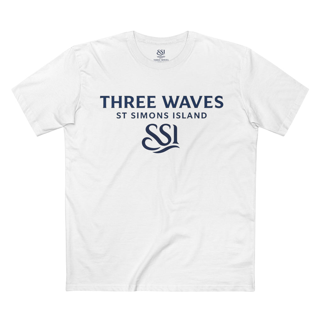 Three Waves Adult Staple Tee | Relaxed Casual Shirt, Summer Beachwear, Gift for Ocean Lovers, Trendy Graphic Tee, Everyday Wear