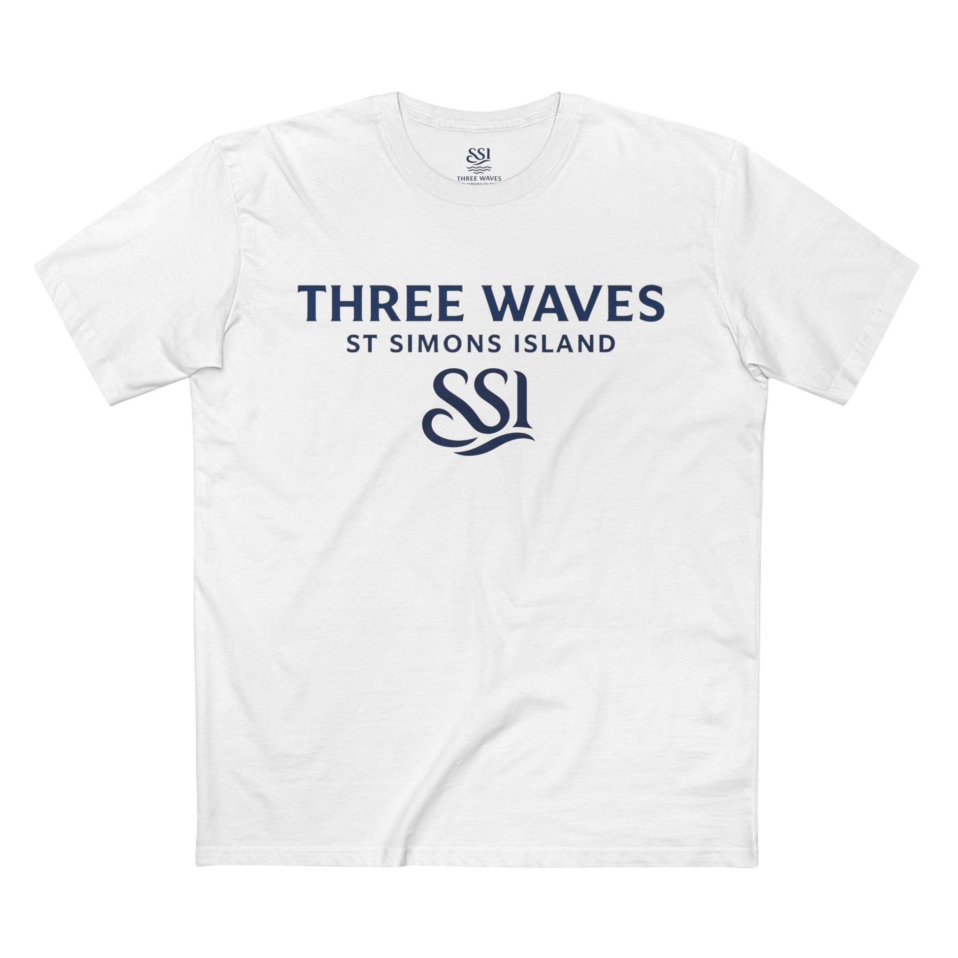 Three Waves Adult Staple Tee | Relaxed Casual Shirt, Summer Beachwear, Gift for Ocean Lovers, Trendy Graphic Tee, Everyday Wear